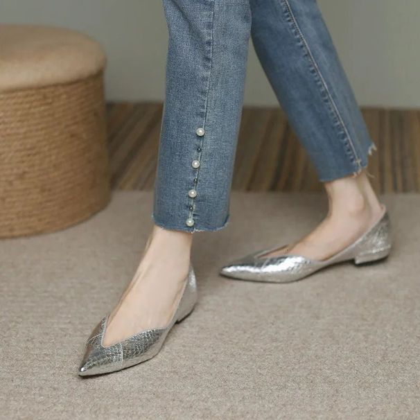 Ladies Elegant Shallow Mouth Pointed Flat Sole Single Shoes For Women Comfortable And Simple Soft Soled 250625_vogvips.com