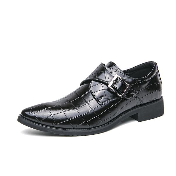 Cross-Border Large Size Pointed Business For Men, European And American Style Casual Monk Shoes, Professional Office_vogvips.com