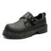Men's Chunky Derby Shoes - Retro Thick Sole Oxford Brogues For Casual & Formal Wear - Black Wide Fit Comfortable Shoes_vogvips.com