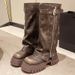 2023 Spring And Autumn New Over-the-Knee Long For Women Martin With Belt Buckle Thick Sole Motorcycle Riding High Tube_vogvips.com