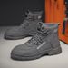Men's Waterproof Slip-Resistant Work Boots - High Top Safety Shoes For Construction & Outdoor Activities - Breathable PU Leather Martin Boots_vogvips.com