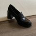 High Heeled Loafers Women S Small Leather Shoes Simple One Pedal Commuting Silent Single_vogvips.com