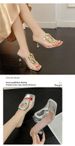 36-43 Large Size Elegant Slippers New Stylish Square Toe Stiletto Party Wine Glass Transparent High Heels_vogvips.com