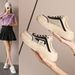 Little White Shoes Children Korean Women's Thick-soled Casual Mesh Breathable Half-drag Board Shoes Tide_vogvips.com