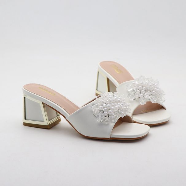 MS Women's Summer Sandals - Elegant Beaded Square-Toe High Heels For Parties & Casual Wear (Black/White/Purple, 36-42)_vogvips.com