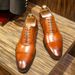 Large Size Leather Three Joint Lace Up Gentlemen's Wedding Toe Layer Cowhide Elegant Men's Shoes_vogvips.com