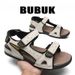 Bubuk First-Layer Cowhide Leather Beach Sandals, Summer Outdoor Hiking Lightweight Water With Arch Support, Stylish_vogvips.com