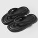 Women Wearing Flip Flops For Spring/summer 2025, Fashionable And Casual Couple, Thick Soles With A Feeling Of Stepping_vogvips.com