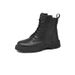 Martin Children's Winter New Versatile Slimming Leather Surface Waterproof Thick Sole With Plush Warm Cotton Boots_vogvips.com