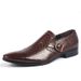 Genuine Snake Patterned Leather, Formal Fashionable, Trendy, Wedding Men's Leather Top Layer Cowhide , Comfortable_vogvips.com