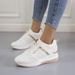 Large Size Leisure Thick Soles Sloping Heels, Casual With Straps And Mesh For Women's Sports Shoes_vogvips.com