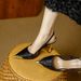 Women's Stiletto High-heeled Sandals With Metal Open Back And Strap, Pointed Toe, New Spring 2026 Model_vogvips.com