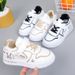 Girls' Little White 2024 New Sports Children's Leisure Fashion Cartoon Comfortable Low Top Board Boys' Running Shoes_vogvips.com