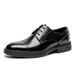 Euro Step Autumn New British Thick-Soled Genuine Business Korean Style Leather Men's Casual Brogue Wedding Shoes_vogvips.com