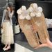 Korean Internet Celebrity Crystal DIY Shoe Decoration Pointed Toe Jelly Shoes Popular Shallow Sandals Women's Flats_vogvips.com