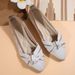 Women's Breathable Knit Slip-On Flat Shoes With Bowknot - Lightweight Comfortable Work Loafers For Women (Black, Navy, Beige, Brown, Orange)_vogvips.com