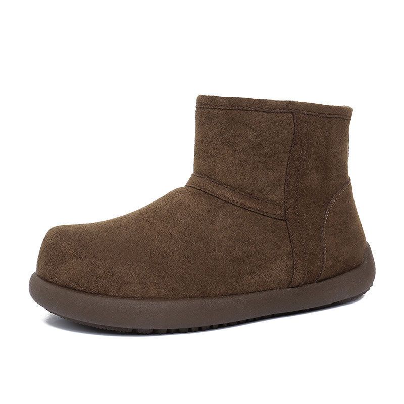 Snow Boots Women's Fur Integrated Fleece Thickened Bread Shoes Warm Cotton Shoes Women_vogvips.com