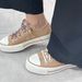 All Star Thick-Soled Height-Increasing Low-Top Canvas Shoes For Women In Milk Tea Color, Caramel Macchiato, With A Soft_vogvips.com
