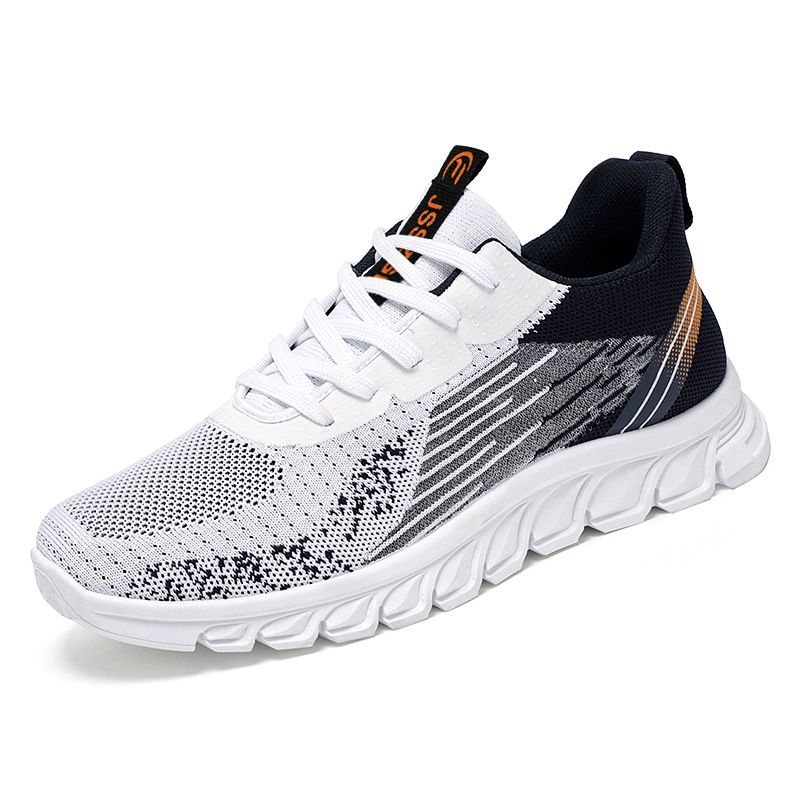 Men's Sports Shoes New Foreign Trade Men's Shoes One Piece Lace Up Running Shoes Fashion Trend Men's Shoes_vogvips.com