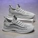 Breathable Knit Men's Casual Sneakers With Anti-Slip Soft Sole Lightweight Mesh Summer Shoes For Walking Comfort Mesh Thin Casual Shoes_vogvips.com