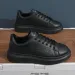 Men 2026 New Lace-Up Thick Sole Casual Sneakers Versatile Leather Muffin Shoes Elevated Male Board Footwear_vogvips.com