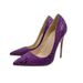 Women's Shoes Purple Snakeskin Pattern Celebrity High Heels 12CM Pointed Stiletto Shallow Mouth Single Shoes Soft Leather Women's Shoes_vogvips.com