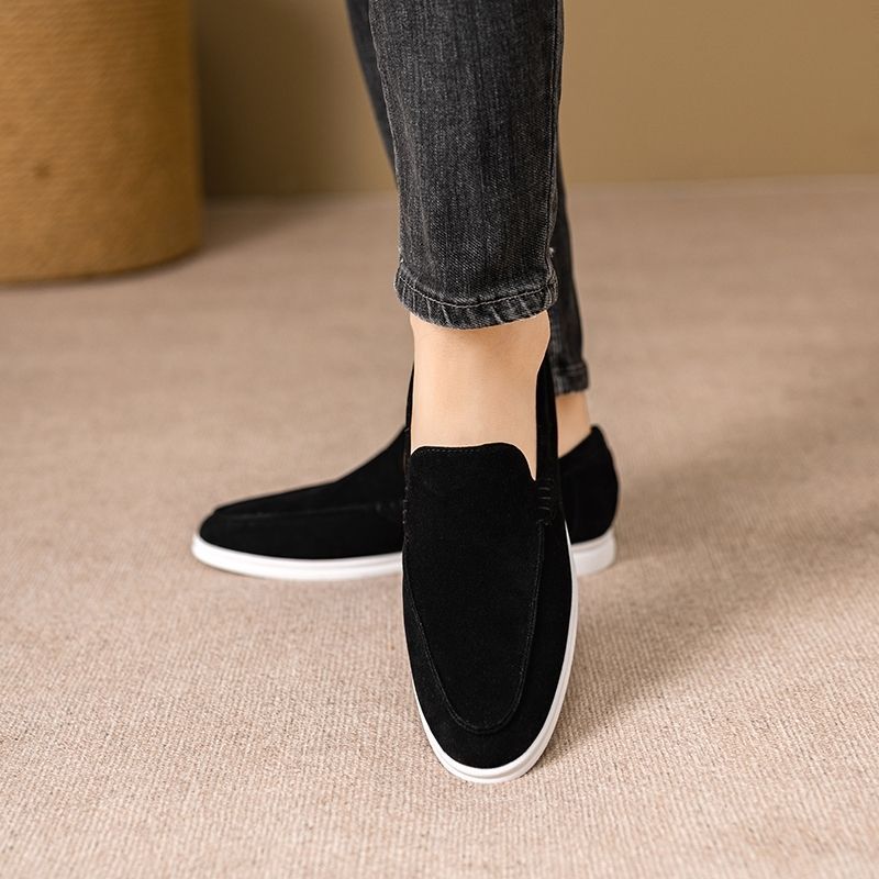 New 2025 Casual Loafers For Men British Style Slip-On Moccasins Comfortable Driving Men's Leather Shoes_vogvips.com