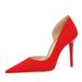 Elegant Women's High Heels For Parties - Pointed Toe, Side Cut-Out Design, Retro Texture, Slim Heel (6-8cm), Available In Multiple Colors & Sizes_vogvips.com