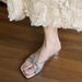 Unique Thin-strap French-style Evening Sandals Women, Suitable For Wearing With Dresses, 2026 Stylish New Summer Chunky_vogvips.com