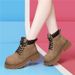 Autumn Winter British Style Outdoor Short Boots Yellow Boots Women Height Increasing Single-Lined Lightweight Thick-Soled Martin Boots Trendy New Boots_vogvips.com