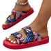 Summer New Plus Size Slippers For Women, One Line Double Row Buckle Sandals, Comfortable And Casual, Lightweight Sandals_vogvips.com