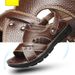 Summer Sandals Genuine Leather Non-slip Slippers Outdoor Thick-soled Beach Shoes Comfor Soft Men Sandalias_vogvips.com
