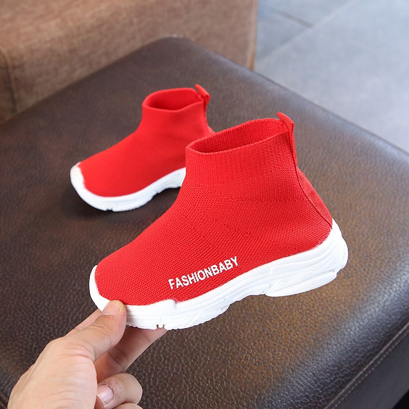 SHLIANG Kids Sneakers Children Casual Shoes Slip-on Breathable Kids Socks Shoes Non-slip Snow Boots Boys Girls Sport Shoes Y0342_vogvips.com