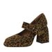 9613-6 Style Thick Heel High-heeled Waterproof Platform Shallow Mouth Straight Strap Suede Leopard Print Single Shoe_vogvips.com
