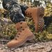 High-top Boots Men Anti-slip Lace-up Breathable Casual Sports Shoes Men Wear-resistant Lace-up Low-top Outdoor Men Hiking Shoes_vogvips.com