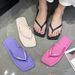 Popular 2025 Women's Flip-flops For Outdoor Wear, Bathing, Beach, And Seaside, Simple Solid Color Thong For Girls_vogvips.com