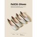 Women's Height-Increasing Shallow-Heel Flats, 2026 Spring New French Style Elegant Pointed-Toe Rhinestone Soft-Soled_vogvips.com