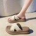 Thick Soled Small Fragrant One-piece Slippers Women, 2025 New Summer French Style For Outdoor Wear, Beach Sandals_vogvips.com