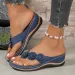 Floral Beach Flip-Flops For Women - Comfy Slip-On Summer Slides, Versatile Casual Outdoor Footwear_vogvips.com