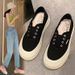 Canvas Shoes Women's One-pedal Fisherman Lazy Single Shoes Platform Casual Women's Board Shoes_vogvips.com