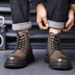 European Warm Series Men's Martin Autumn Winter British Style New Soft Sole High Top Work Ankle Boots With Fleece Lining_vogvips.com