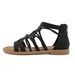 K9001-16 New 2025 Spring/Summer Roman Style Lace-up Flat Shoes Soft Sole Comfortable Stable Sandals For Women_vogvips.com