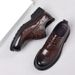 Men's new big head leather shoes business casual leather men's formal shoes thick soles for men_vogvips.com