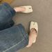 Retro High-heeled Cloed-toe Mule For Women, 2026 New Ummer Tyle, Woven Hollow Deign, Chunky Heel, Quare Toe_vogvips.com