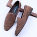 Pointed Toe Men's Suede British Style Cowhide Business Casual Slip-On Sheepskin Shoes Large Size_vogvips.com
