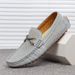 British Style Men's Small Leather Shoes, Large Size, Slip-On Lazy Shoes, Breathable Hollow Out Loafers For Summer And Au_vogvips.com