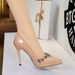 8366-H68 European And American Women's High-heeled Shoes, Fashionable Rhinestone Stiletto Heels, Patent Leather Shallow_vogvips.com