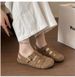 Women's Woven Sandals With Covered Toe, New Korean Style For Summer 2026, Popular Roman Shoes, Dopamine Half-slippers_vogvips.com