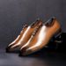 Men’s Gradient Burnished Plain Oxford Dress Shoes, Polished Leather Formal Wedding Business Shoes_vogvips.com