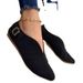 Cross-Border Foreign Trade Plus Size Women's Spring Autumn European And American New Pointed Suede Low-Cut Slip-On Flat_vogvips.com